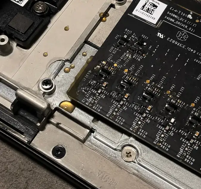 До ремонту: Lenovo Legion 5 — залито coca-cola zero — ультразвукова чистка плати, Київ