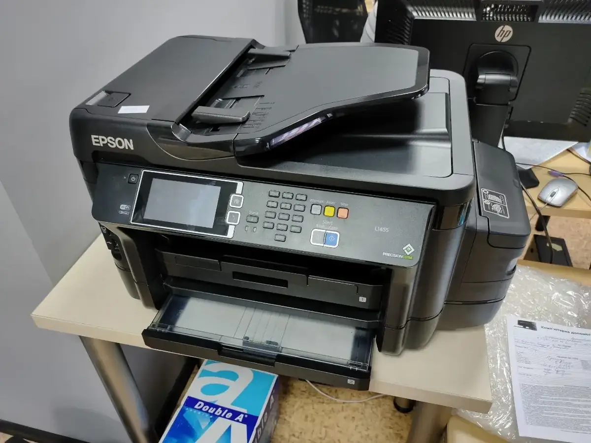 Ремонт Epson L1455: бфп не захоплювало папір і не сканувало через adf — Солом'янський район, Київ